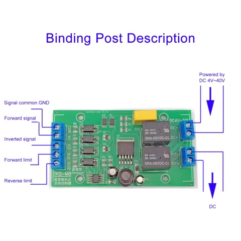 Motor de CC 6V 12V 24V, controlador de avance y retroceso 20a, alta corriente con controlador de relé de límite, tablero de Control de elevación 3