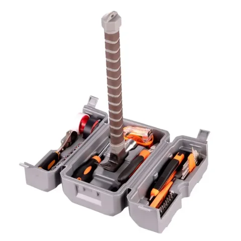 Caja de herramientas con diseño de martillo de Thor, juegos de herramientas manuales portátiles, juego de herramientas de Hardware multifuncional, Kit de herramientas manuales de reparación para el hogar