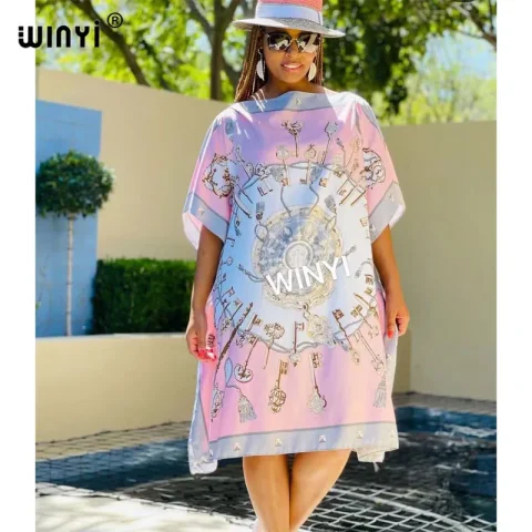 Vestidos estampados para mujer, diseño de moda, vestido suelto, Maxi, largo, para fiesta de verano y otoño, 2021