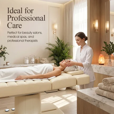 Sillón de Belleza Eléctrico de Lujo con 3 Motores, Mesa de Masaje Facial Ajustable, Cama para Pestañas, Mueble para Salón de Belleza