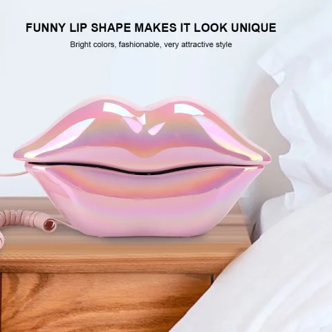 Teléfono de labios WX-3016 galvanoplastia, divertido teléfono de moda con función de almacenamiento de números, nuevo