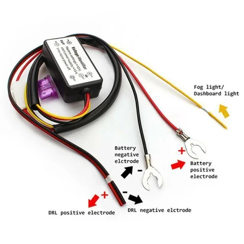 Controlador de luz diurna para coche, controlador de retardo LED, arnés de encendido/apagado automático, módulo de controlador, relé DRL