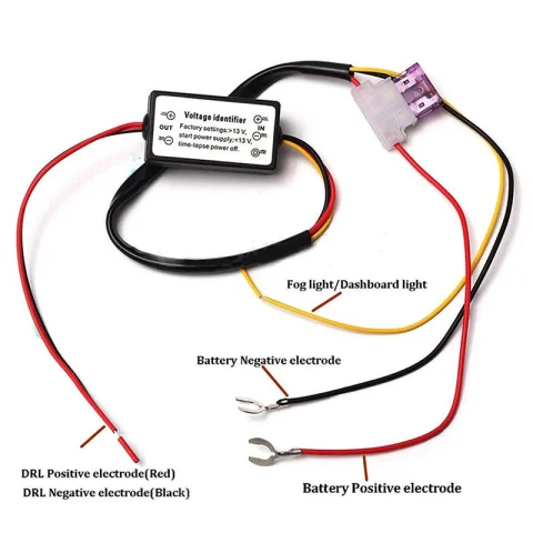 Controlador de luz diurna para coche, controlador de retardo LED, arnés de encendido/apagado automático, módulo de controlador, relé DRL