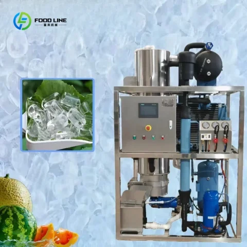 Máquina de Hielo en Tubo de 5T para Preenfriamiento de Carne Congelada, Máquina de Hielo Industrial para Plantas de Carne Congelada, Reducción Rápida de Temperatura, Personalizable