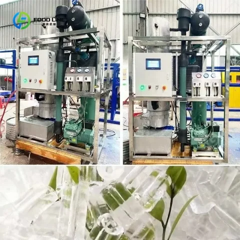 Máquina de Hielo en Tubo de 5T para Preenfriamiento de Carne Congelada, Máquina de Hielo Industrial para Plantas de Carne Congelada, Reducción Rápida de Temperatura, Personalizable