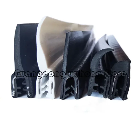Tira de sellado de goma en forma de h/F/U, Panel de Metal de vidrio para coche, baño, balcón, puerta, ventana, bandas de borde, barra de sellado de protección contra el polvo