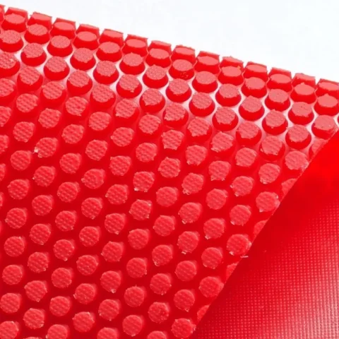 Goma de tenis de mesa OX de goma rugosa curada, con púas cortas en exterior, anti-arc, de ataque rápido, con partículas grandes