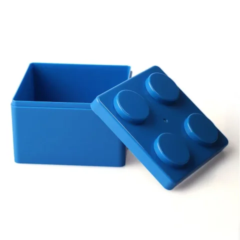 Caja de almacenamiento de plástico con formas de bloques de construcción, contenedor de escritorio superpuesto, suministros para casa de oficina, nuevo, creativo 4