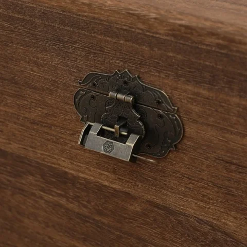 Caja de almacenamiento de madera, cajas de almacenamiento de accesorios de madera, contenedores organizadores grandes, contenedor de organización multifuncional moderno con tapa 4