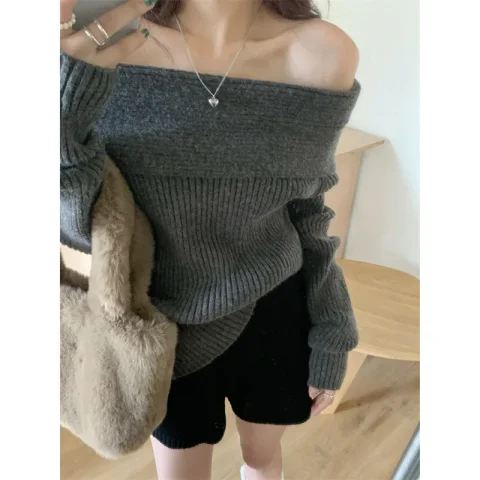 Suéter de Punto para Mujer, Moderno y Elegante, para Primavera, Otoño e Invierno, de Manga Larga