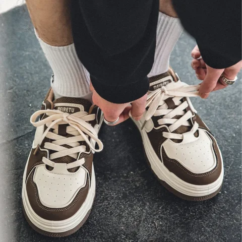 Zapatos para hombre, zapatillas masculinas, zapatillas de otoño, nuevas zapatillas casuales con suela gruesa, estilo americano, zapatillas de moda para estudiantes.