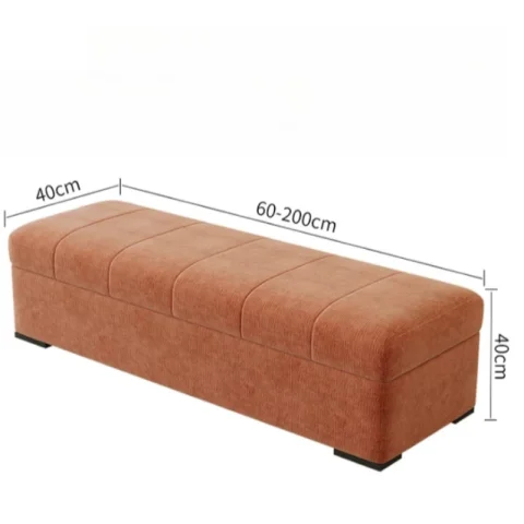 Taburete Otomano Cuadrado Moderno con Almacenamiento para Oficina, Dormitorio, Vestidor, Recibidor, Mueble para Sala de Estar, Color Negro