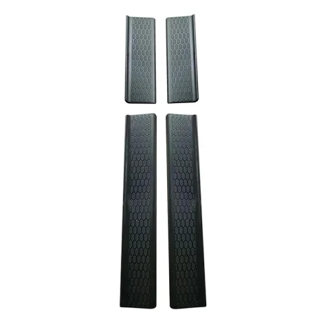 Protectores de alféizar de puerta de coche, protectores de entrada de puerta delantera y trasera negros, placa de desgaste para Ford Bronco 2021+ 3