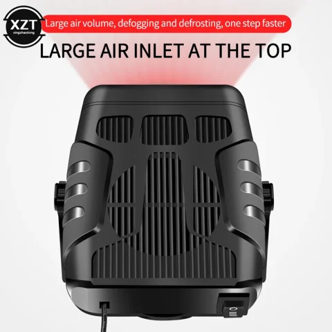 Calentadores portátiles para coche, dispositivo de calefacción rápida 2 en 1, Descongelador de parabrisas, desnebulizador para coche, SUV, camión, remolque RV, 12/24V 4