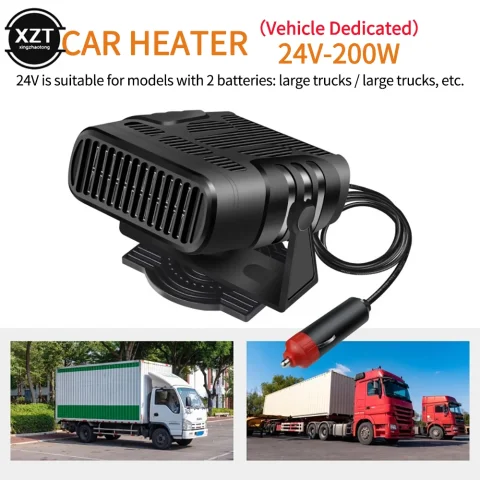 Calentadores portátiles para coche, dispositivo de calefacción rápida 2 en 1, Descongelador de parabrisas, desnebulizador para coche, SUV, camión, remolque RV, 12/24V 5