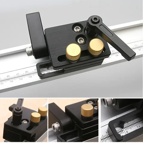 Límite de pista de parada de inglete para ranura en T, localizador limitador de canal de parada, herramientas manuales de bricolaje para carpintería