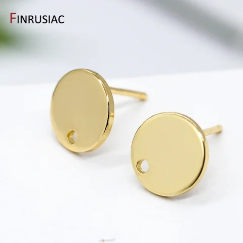 Suministros para hacer joyas, chapado en oro Real de 14K, creativo, 6 estilos, accesorios para pendientes DIY, ganchos para pendientes, accesorios al por mayor