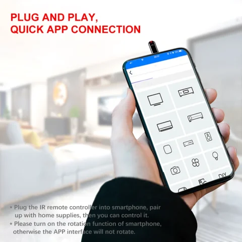 Control remoto para teléfono inteligente, tipo C, USB, adaptador de emisor IR, control remoto inteligente infrarrojo Universal IR para TV, aire acondicionado, ventilador 3