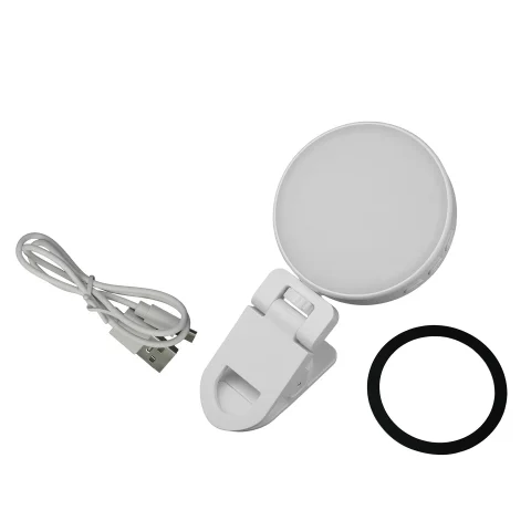 Luz LED Portátil para Selfies y Videoconferencias, Compatible con Celulares, iPads, Laptops y Cámaras, 2700-6500K 3