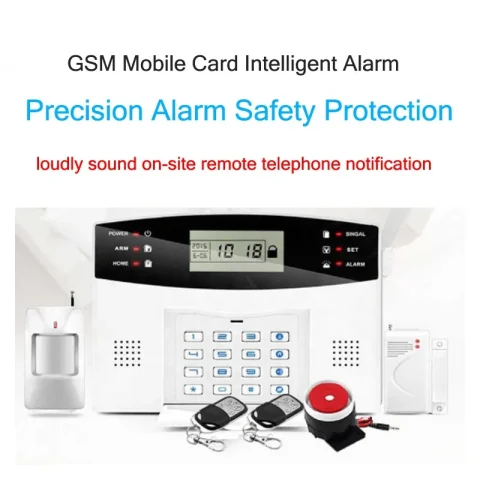 Sistema de alarma inteligente inalámbrico para el hogar, dispositivo de seguridad antirrobo con pantalla LCD, gsm, wifi, marcador automático 2