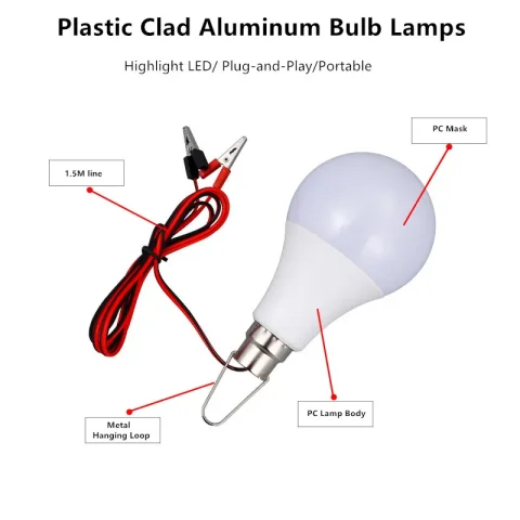 Bombilla LED DC 12v 12v - 85v 3W 5w 9w 12w 15w 18W con Lámpara LED controlada por cable de 1,2 m 6000k decoración del hogar Lámpara LED decoración del hogar