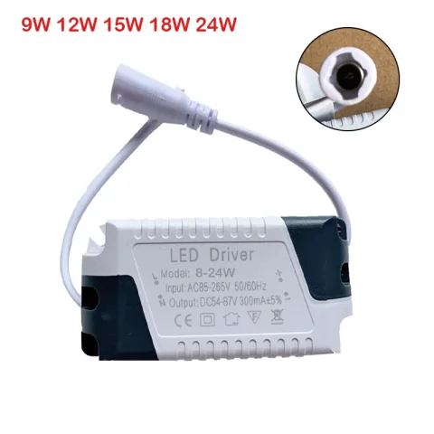 Controlador LED AC 110V 220V a DC 12V DC 24V 8-18W 8-24W transformador de iluminación lámpara de techo tira LED adaptador de fuente de alimentación 280mA