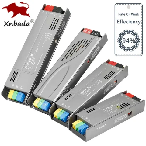 Transformadores de iluminación de fuente de alimentación LED 60W 100W 200W 300W 400W AC170-264V a DC12V/24V controlador adaptador para luces de tira Led
