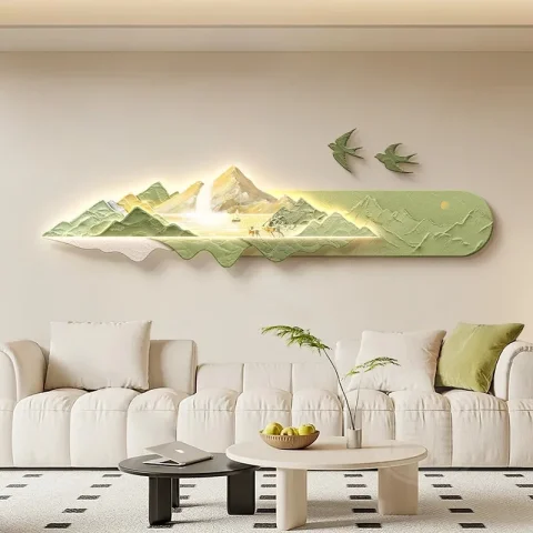 Lámpara Led moderna de lujo con diseño Art Deco, pintura para sala de estar, fondo de sofá, pared o lámpara de pared, respaldo, arte de pared