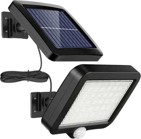 Luces solares LED, lámpara de pared dividida, Sensor de movimiento, luz Solar, 3 modos, impermeable, para exteriores, emergencia, calle, jardín, luz de seguridad