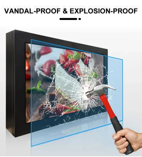 Pantalla Digital a Color para Publicidad Exterior, Pantalla Electrónica de Alta Calidad con Vidrio Templado AR, Resistente al Agua IP65 2