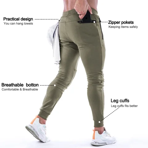 Pantalones informales a la moda para hombre, pantalones deportivos para gimnasio, pantalones de chándal de entrenamiento para hombre, pantalones para correr, pantalones Cargo tipo lápiz, ropa para hombre 3
