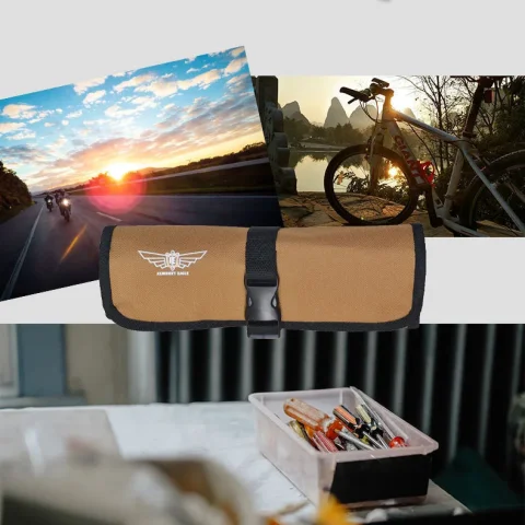 Bolsas de herramientas Oxford, kit de herramientas portátil de almacenamiento, carrete plegable, organizador de electricistas, bolsas multiusos para Kit de herramientas de reparación de automóviles 4