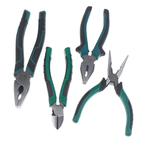 Kit de herramientas esenciales; Cortador de alambre de acero de 6/8 de pulgada; Alicates de punta puntiaguda y diagonal