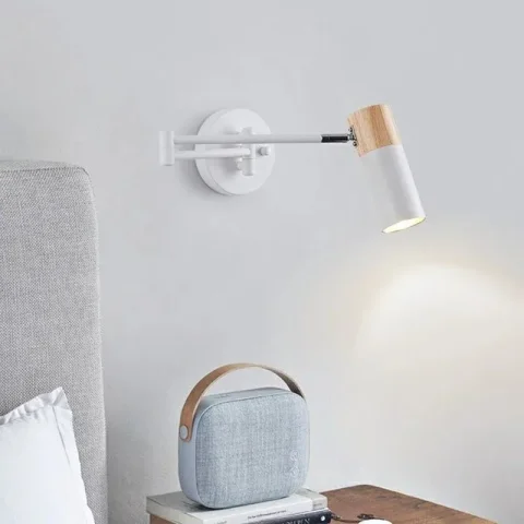 Lámpara de Pared Moderna para Sala de Estar, Lámpara de Noche para Dormitorio, Hotel, Creativa, Telescópica, Plegable, Lámpara de Lectura