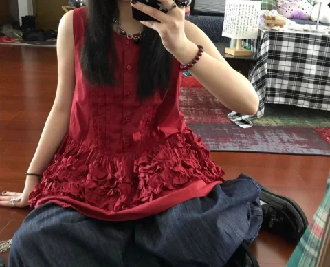 Chaleco con tirantes para mujer para principios de verano, camiseta sin mangas con cordones, top holgado 2