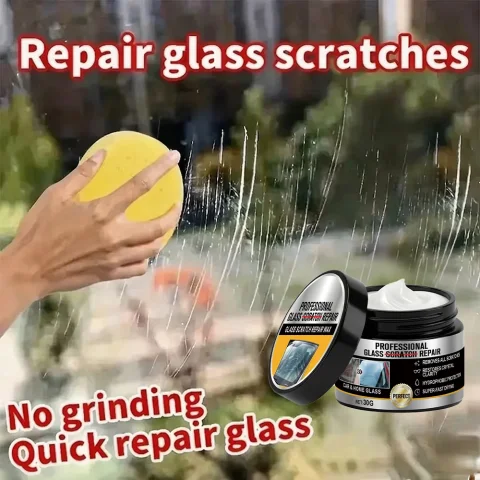 Reparación de arañazos en vidrio, restaura la claridad y el efecto de superficie lisa, adecuado para ventanas de automóviles, parabrisas, lentes de gafas, etc. 3