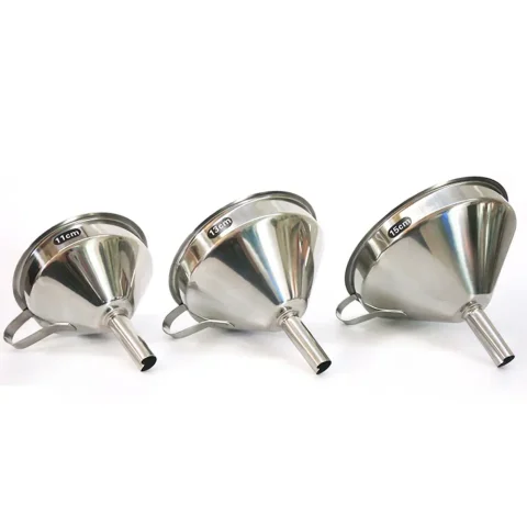 Utensilio de cocina esencial, embudo de acero inoxidable, ideal para rellenar, transferencia, resistente a la corrosión, fácil de manejar y limpiar 1