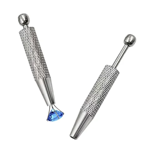 Herramienta de recogida de 4 garras, cuentas de joyería, gemas de diamante, soporte de puntas, recogedor de pinzas, pinza de Chip de acero inoxidable