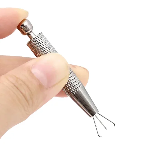 Herramienta de recogida de 4 garras, cuentas de joyería, gemas de diamante, soporte de puntas, recogedor de pinzas, pinza de Chip de acero inoxidable