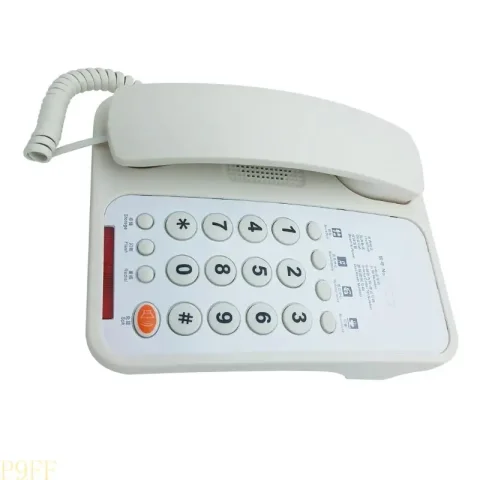 Teléfono fijo con cable CS1W, teléfono fijo con botón rellamada, teléfono fijo para oficina, hogar, Hotel, baño,