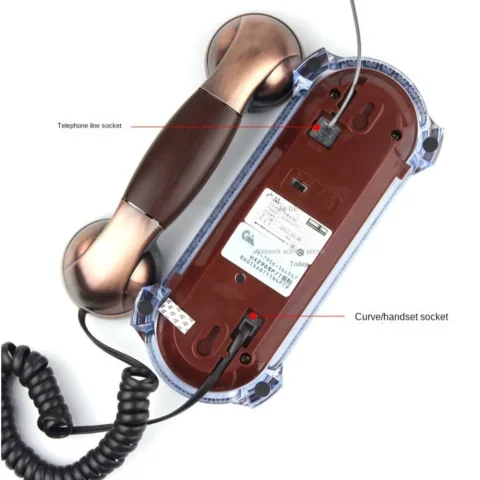 Identificador de llamadas de teléfono con cable montado en la pared, teléfono fijo Retro con cable, teléfonos compactos para el hogar y la Oficina