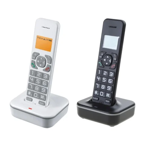 Teléfono inalámbrico con pantalla de llamadas en varios idiomas, teléfono retroiluminado manos libres para el hogar, oficina, escritorio D1102B