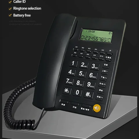 Nuevo Teléfono fijo, teléfono de escritorio, teléfono fijo, llamadas, teléfono, recepción, oficina en casa con pantalla de llamadas, telefónico 2