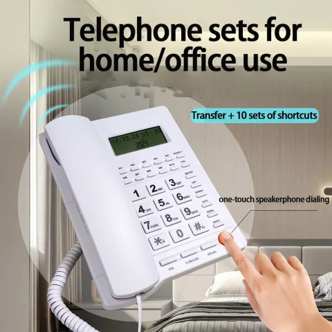Nuevo Teléfono fijo, teléfono de escritorio, teléfono fijo, llamadas, teléfono, recepción, oficina en casa con pantalla de llamadas, telefónico 4