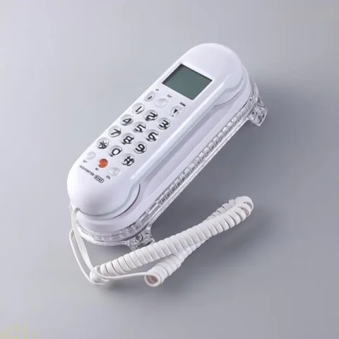 Teléfono fijo moderno del tamaño mano E21E con remarcación pantalla LCD con flash llamada 4