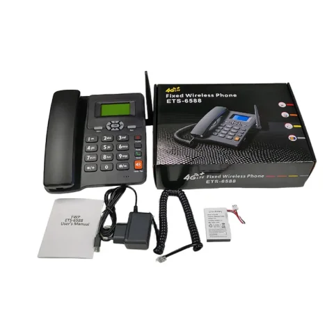 Teléfono Fijo Inalámbrico 4G con 2 SIM, Batería de Litio, Llamadas HD VOLTE, SMS, DTMF, Teléfono Fijo Inalámbrico