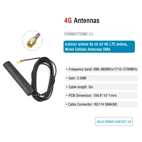 Antena Exterior LTE NB IoT 4G, Antenas Celulares Cableadas SMA 2