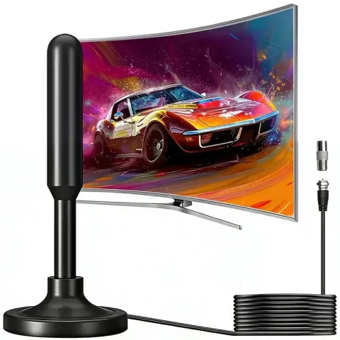 Antena de TV Digital, amplificador de señal interior, alta ganancia, 720P, 1080P, con adaptador para recepción de TV familiar en el hogar