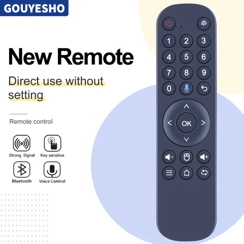 Mando a distancia para TV Box H8 brasileño HTV H8, HTV 8 con voz