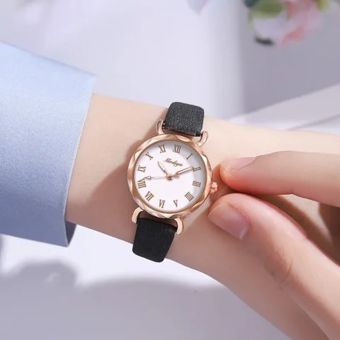 Relojes de Pulsera de Cuero para Mujer, Resistentes al Agua, con Movimiento de Cuarzo Preciso, Elegantes y Circulares, Regalos para Mujeres
